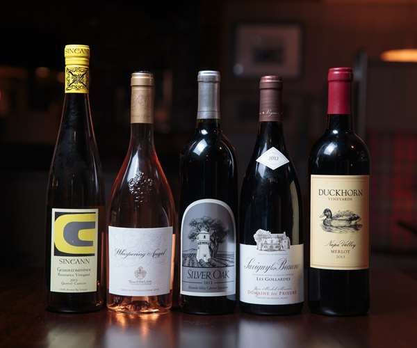 we offer an extensive wine list from the old world and new